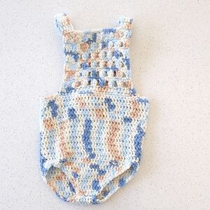 Handmade Crochet Kids Overalls - Multicolor